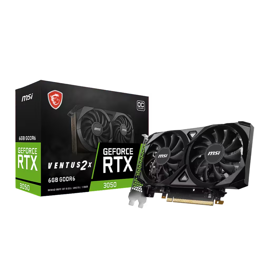 MSI RTX 3050 VENTUS 2X 6GB OC GDDR6 GRAPHICS CARD