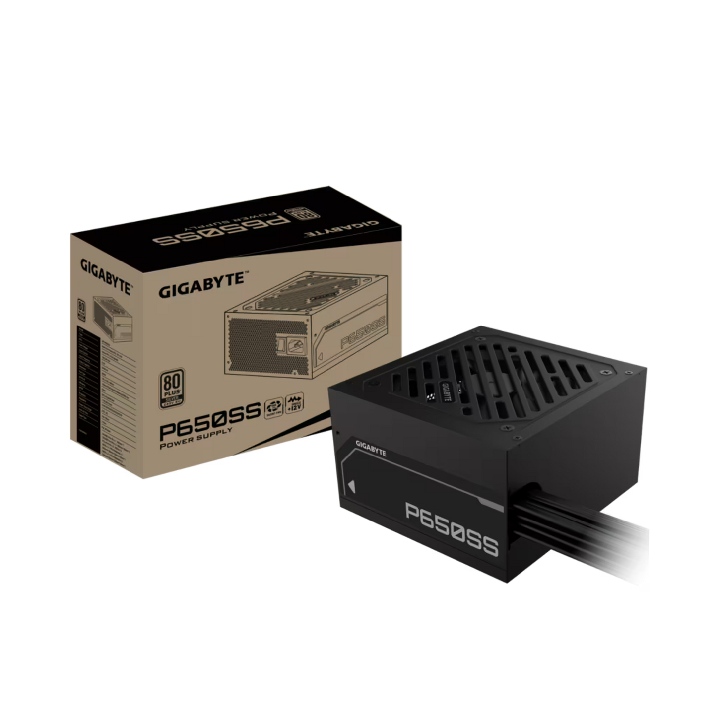Gigabyte P650SS 650W 80 PLUS Silver power supply with compact 140mm depth