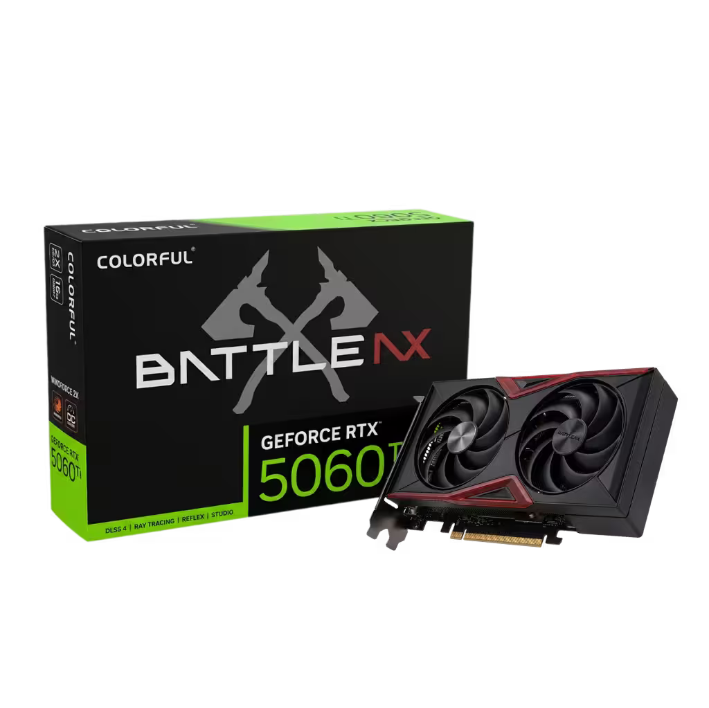 COLORFUL GEFORCE RTX 5060 TI BATTLE AX DUO 8GB GDDR7 GRAPHICS CARD