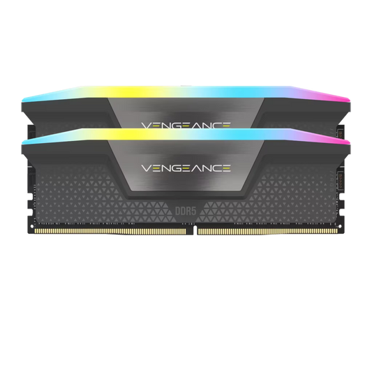 Two Vengeance RAM modules with RGB lighting on a white background