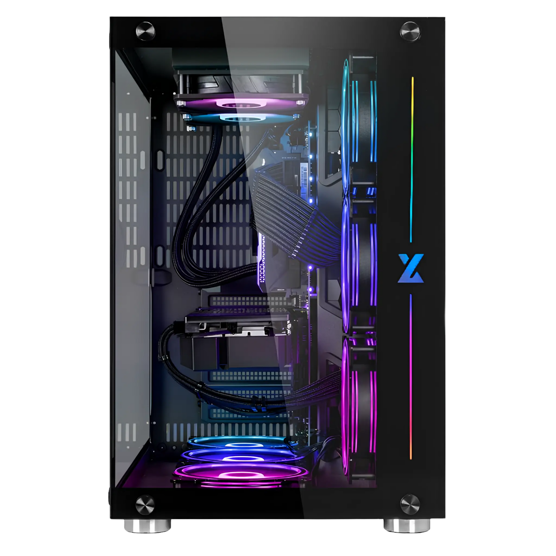 XONAZ Xerra ARGB ATX Tempered Glass Mid Tower Gaming PC Case