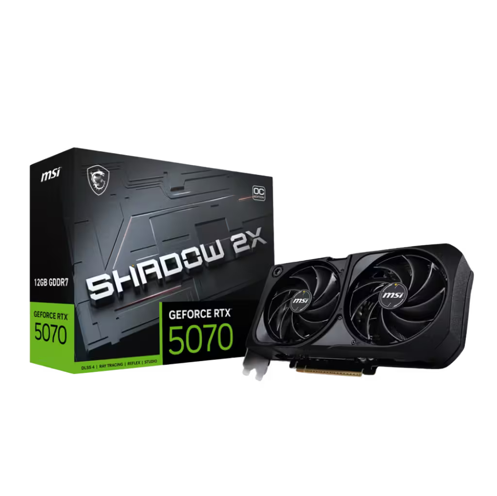 MSI GEFORCE RTX5070 SHADOW 2X OC 12GB GDDR7 GRAPHIC CARD