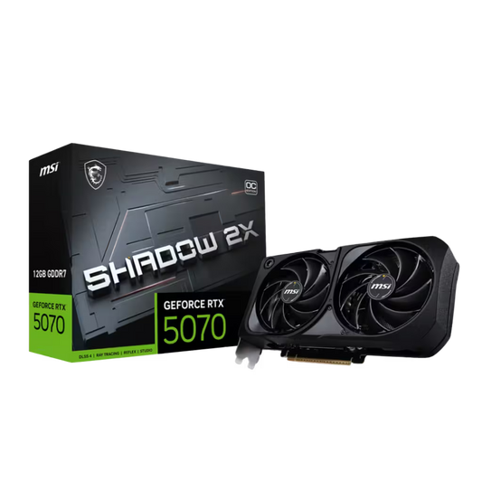 MSI GEFORCE RTX5070 SHADOW 2X OC 12GB GDDR7 GRAPHIC CARD