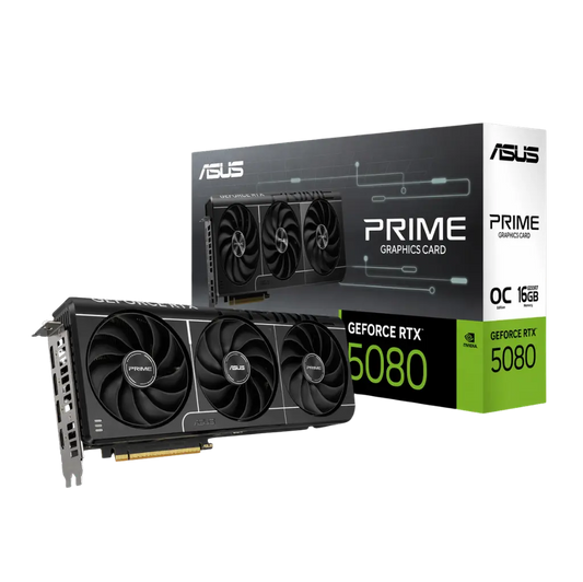 ASUS GEFORCE RTX 5080 PRIME OC 16GB GDDR7 GRAPHIC CARD