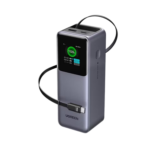 UGREEN NEOXDE POWER BANK 165W 20000MAH WITH RETRACTABLE USB-C CABLE