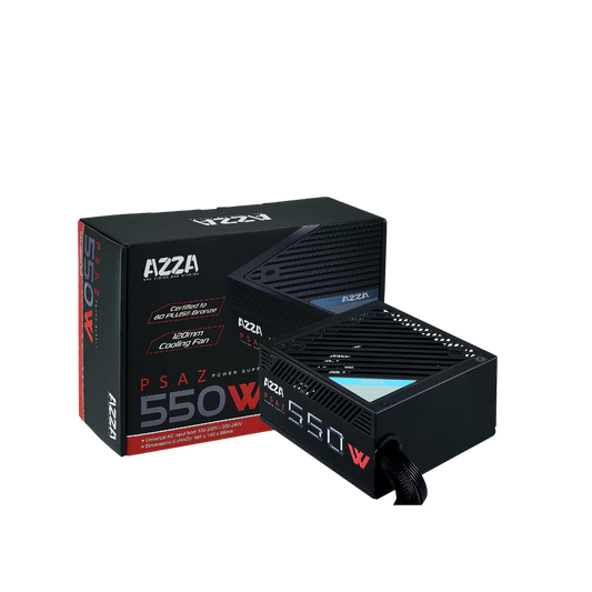 AZZA PSAZ-550W 80 Plus Bronze PSU with non-modular flat black cables
