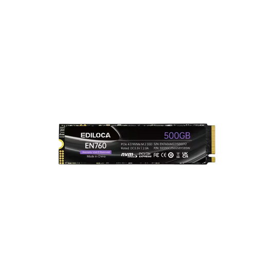 Ediloca EN760 Gen4 NVMe SSD with built-in aluminum heatsink for PS5 and PC thermal management