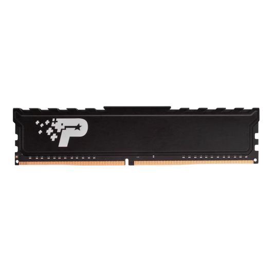 Patriot Signature Line Premium DDR4 3200MHz RAM with black aluminum heatshield.